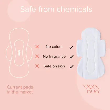Nua Ultra Safe Sanitary Pads Heavy Flow-XL+ with Disposal Pouches - 50 pads