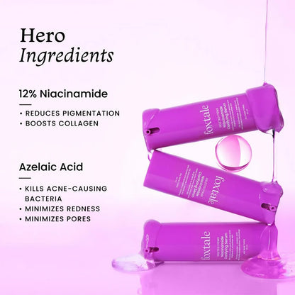 Foxtale 12% Niacinamide + Azelaic Acid Clarifying Serum - 30 ml