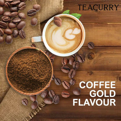 Teacurry Gold Instant Coffee Powder - Arabica Freeze Dried Coffee for Instant Hot & Cold Coffee - 50 gm
