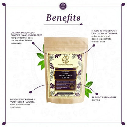 Khadi Natural Indigo Leaf Powder - 100 gm