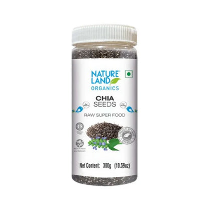 Nature Land Organics Edible Chia Seeds - 300 gm