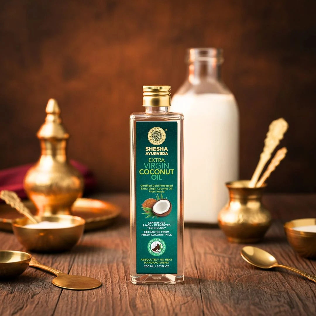 Extra Virgin Coconut Oil - 100% Pure Cold Processed from Kerala | Hair, Skin & Baby Care