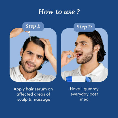 Man Matters Hair Growth Combo - Biotin Hair Gummies & Advanced Hair Serum