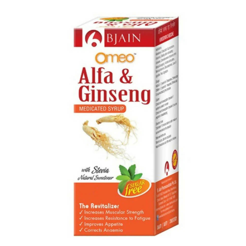 Bjain Homeopathy Omeo Alfa & Ginseng Syrup Sugar Free