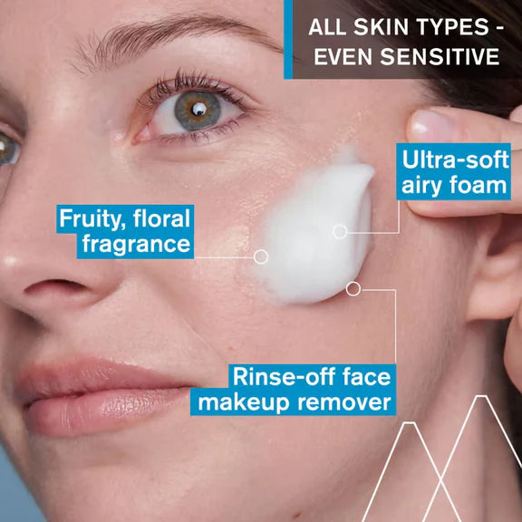 Uriage Face Cleanser Make-Up Remover Ultra-Soft Airy Foam Rinse-Off Cleanser - 150 ml