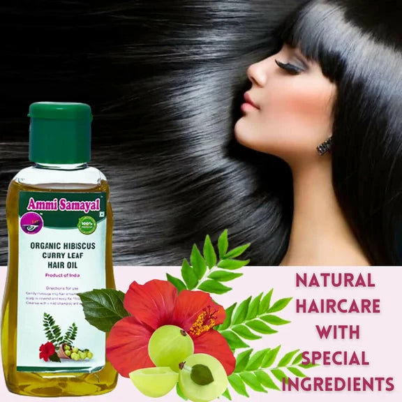 Ammi Samayal Organic Hibiscus and Curry Leaf Hair Oil - 100 ml