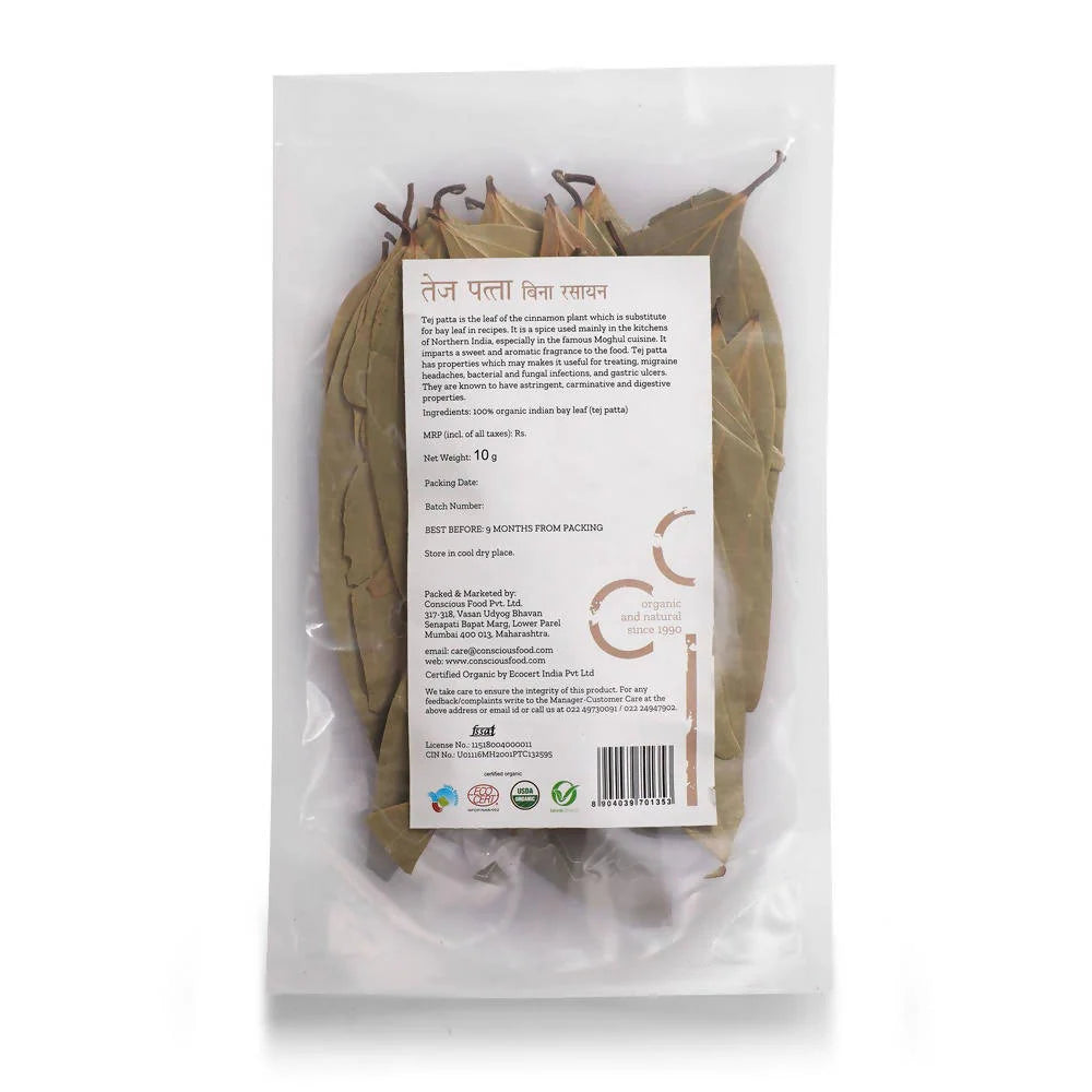 Conscious Food Organic Indian Bay Leaf (Tej Patta)