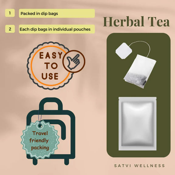 Satvi Wellness Punarnava Herbal Tea Bags - 20 Tea bags