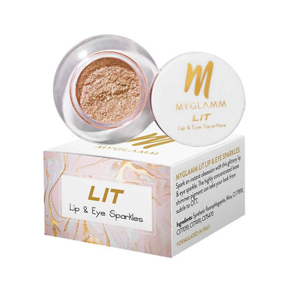 MYGLAMM LIT Lip & Eye Sparkle (Your Grace) - 1.1 Gm