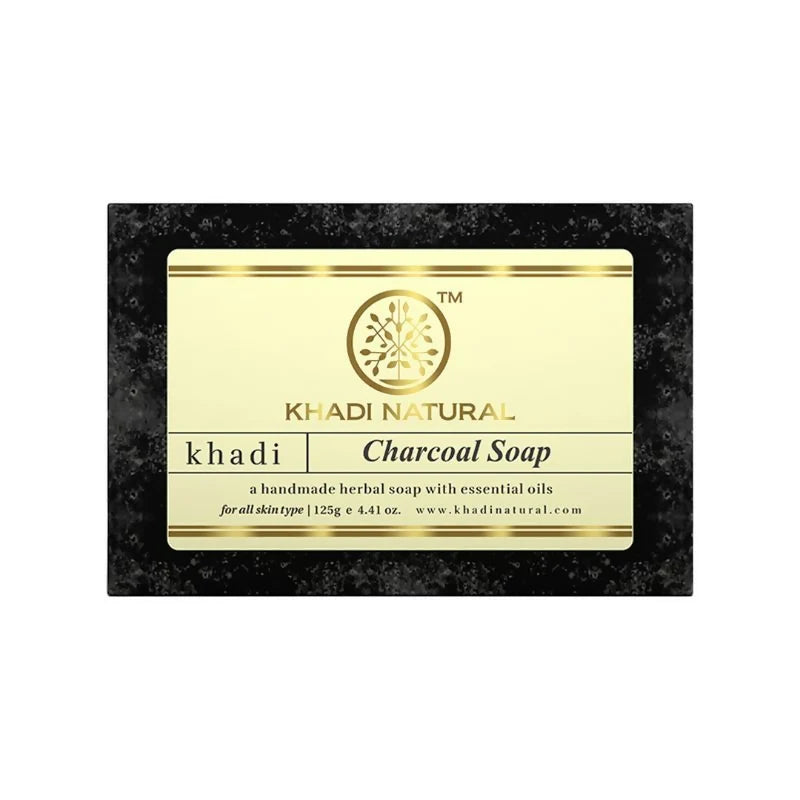 Khadi Natural Charcoal Handmade Soap - 125 gm