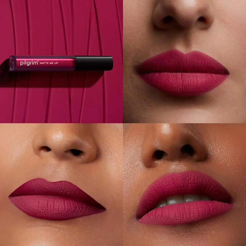 Pilgrim Liquid Matte Lipstick with Hyaluronic Acid - Kinky Pink