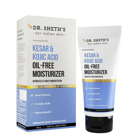 Dr. Sheth's Kesar & Kojic Acid Oil-Free Moisturizer - Hydrates & Fades Pigmentation