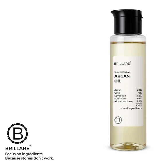 Brillare Argan Hair Oil with the Goodness of Olive oil & Sunflower Oil - 100 ml