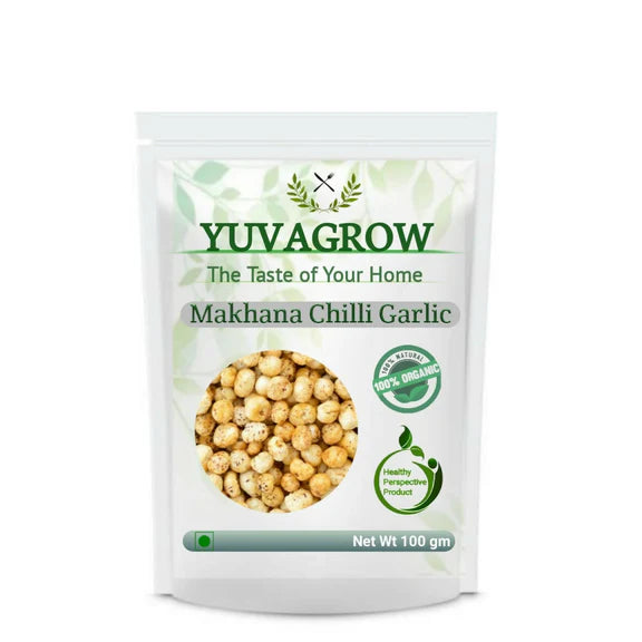 Yuvagrow Makhana Chilli Garlic - 100 gm - Pack of 5