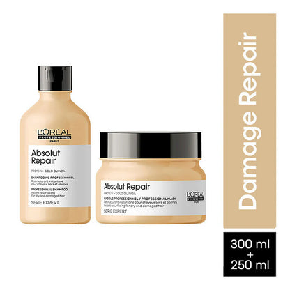 L'Oreal Professionnel Absolut Repair Shampoo& Hair Mask Combo, Serie Expert