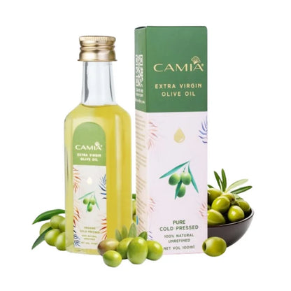 Camia Organic Cold Pressed Extra Virgin Olive Oil For Skin & Hair - 100 ml