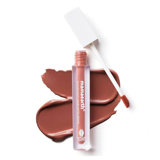 Mamaearth Feather Light Liquid Matte Lipstick - Nude Brown