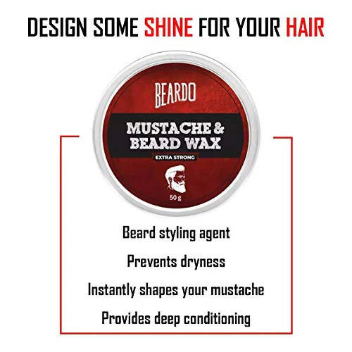 Beardo Beard and Mustache Wax Extra Strong - 50 gm