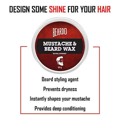 Beardo Beard and Mustache Wax Extra Strong - 50 gm