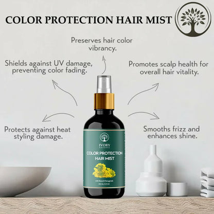 Ivory Natural Color Protection Hair Mist - Locks In Vibrant Hues, Adds Luminous Shine - 200 ml