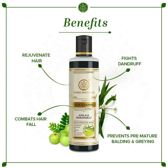 Khadi Natural Amla & Bhringraj Hair Cleanser - 210 ml