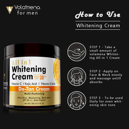Volamena Men’s All in 1 Whitening Cream with SPF 30 ++ - 100 ml