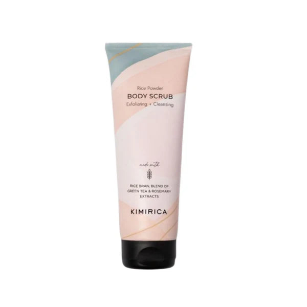 Kimirica Rice Powder Body Scrub Exfoliating + Cleansing For Soft & Smooth Skin - 180 gm