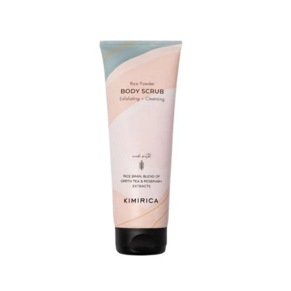 Kimirica Rice Powder Body Scrub Exfoliating + Cleansing For Soft & Smooth Skin - 180 gm