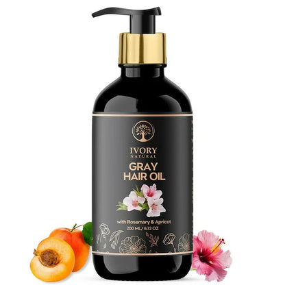 Ivory Natural Gray Oil Restore Natural Black Hair And Shine - 200 ml