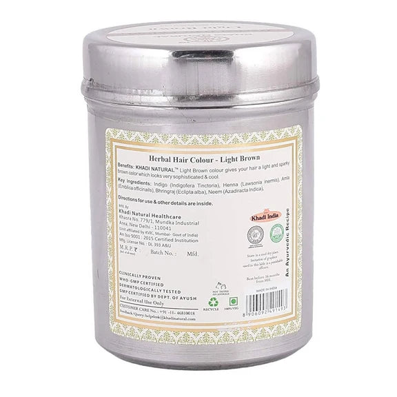 Khadi Natural Herbal Light Brown Herbal Hair Colour - 150 gm