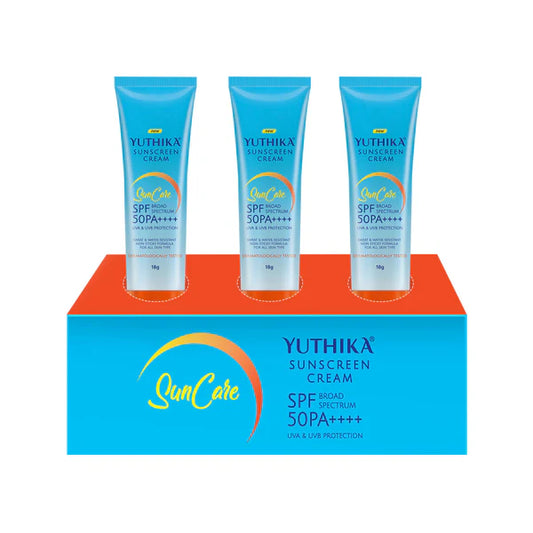 Yuthika Sunscreen Lotion SPF 50 PA+++(Pack of 3) - 18 gm - Set of 3