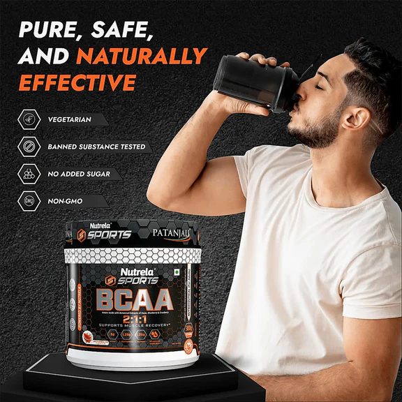 Patanjali Nutrela Sports BCAA Powder (Watermelon Flavour) - 300 gm