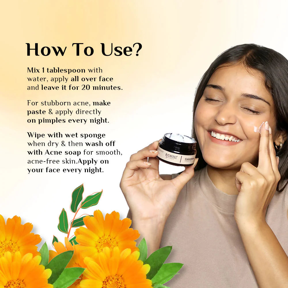 Richfeel Calendula Anti-Blemish Cream - Soothing Echinacea - 50 gm