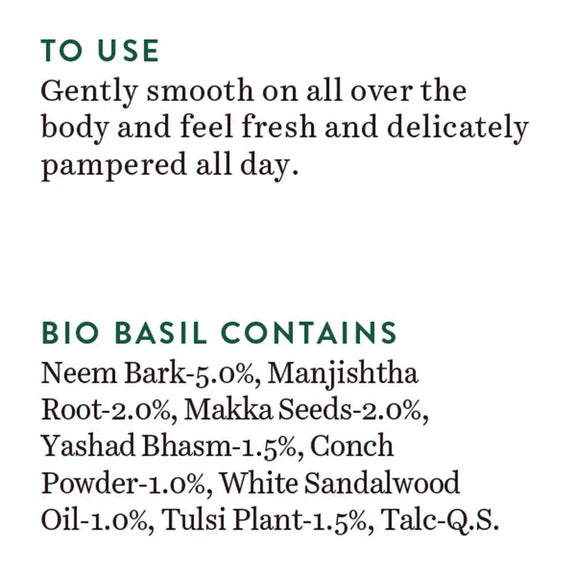 Biotique Basil & Sandalwood Refreshing Body Powder - 150 gm