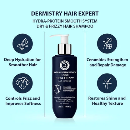 Dermistry Ceramides Protein Vitamin E Serum & Shampoo - combo
