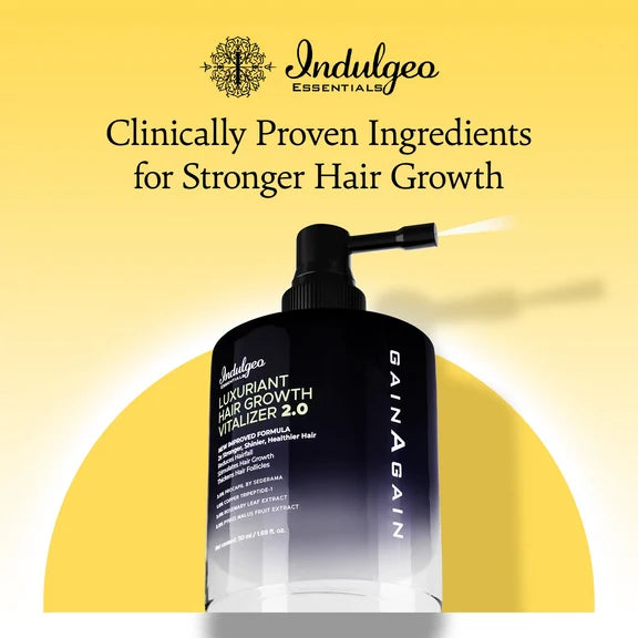 Indulgeo Essentials Luxuriant Hair Vitalizer 2.0 - Non Oily Serum For Hair Growth - 50 ml