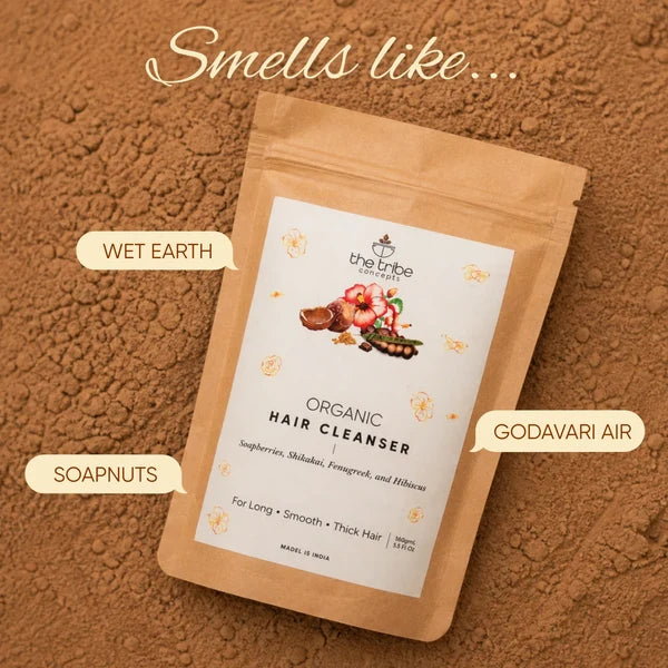 Organic Hair Cleanser - Natural Powdered Shikakai, Amla, Hibiscus Shampoo