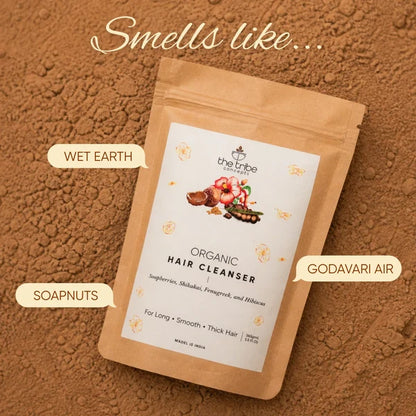 Organic Hair Cleanser - Natural Powdered Shikakai, Amla, Hibiscus Shampoo