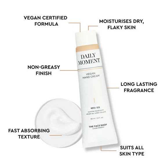 The Face Shop Daily Moment Vegan Hand Cream - Korean Skincare - 30 ml