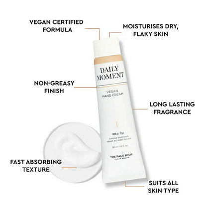 The Face Shop Daily Moment Vegan Hand Cream - Korean Skincare - 30 ml
