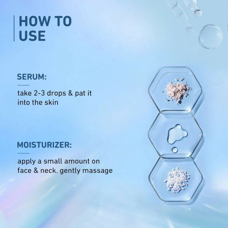 Plum Niacinamide Serum & Moisturizer Duo With Rice Water - Fades Blemishes, Hydrates & Brighten Skin - combo