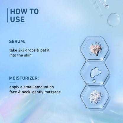 Plum Niacinamide Serum & Moisturizer Duo With Rice Water - Fades Blemishes, Hydrates & Brighten Skin - combo