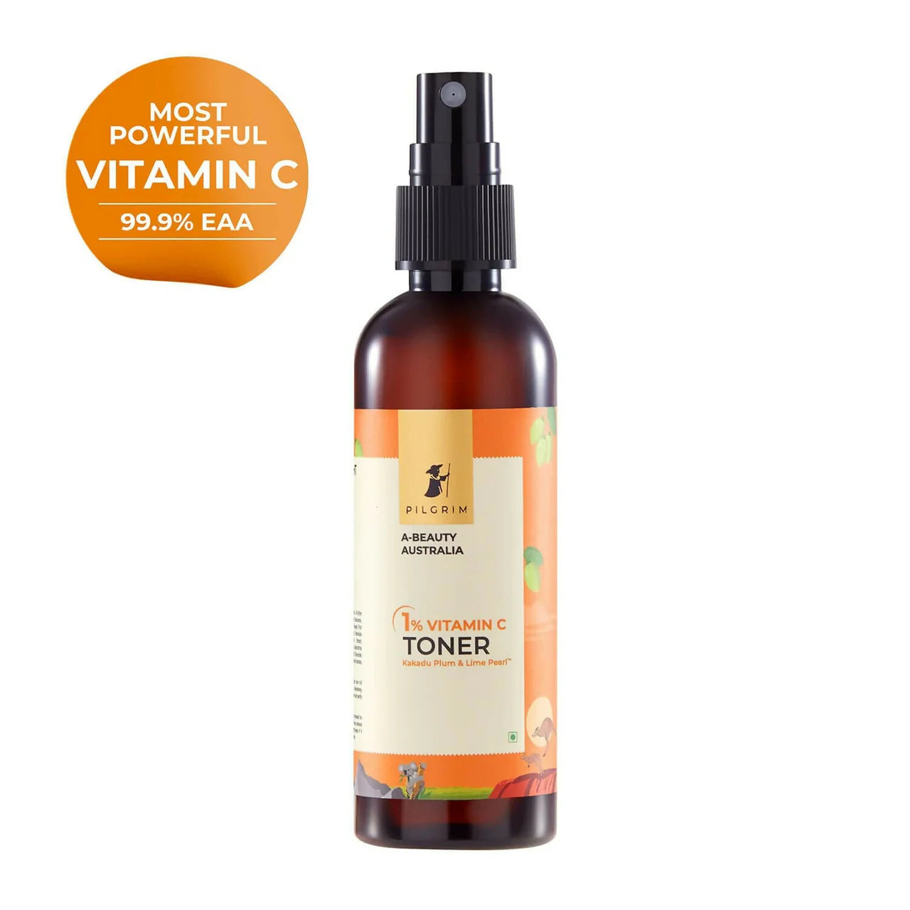 Pilgrim Australian 1% Vitamin C Toner with Kakadu Plum & Lime Pearl For Glowing Skin, Open Pores Tightening & Refining