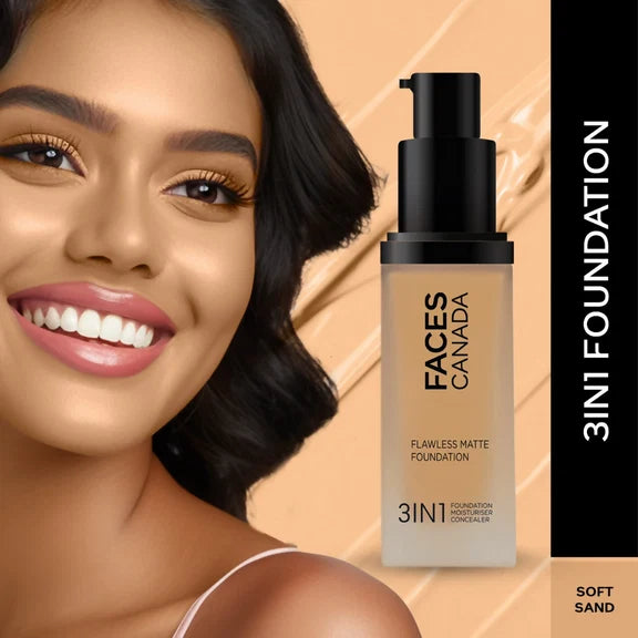 Faces Canada Flawless Matte Foundation - Soft Sand 041 - 30 ml