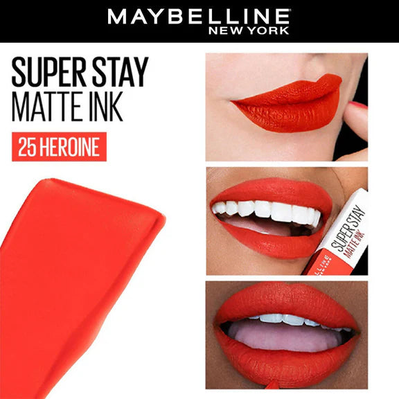 Maybelline New York Super Stay Matte Ink Liquid Lipstick - 25 Heroine - 5 ml