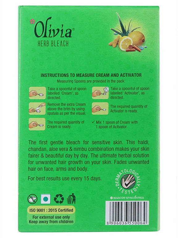 Olivia Herb Bleach For Sensitive Skin - 270 gm
