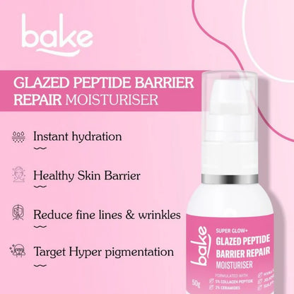 Bake Super Glow+ Glazed Peptide Barrier Repair Moisturizer - 50 gm