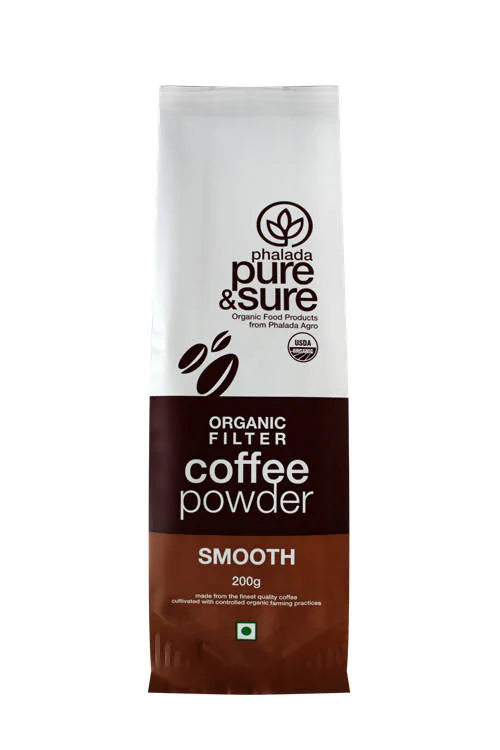 Pure & Sure Organic Filter Coffee Powder - Smooth - 200 gm