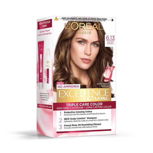 L'Oreal Paris Excellence Creme Hair Color - 6.13 Golden Brown