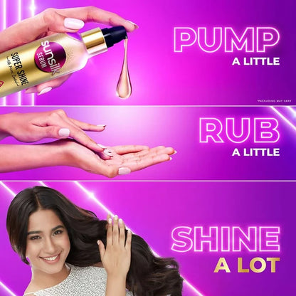 Sunsilk Super Shine Hair Serum For Dry Frizzy Hair, Vitamin E Nourishment, 48 hour frizz free - 100 ml